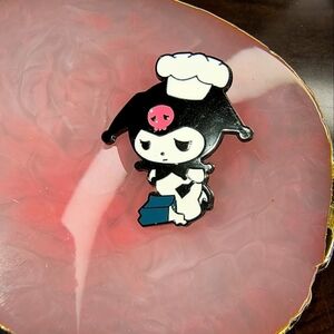 Women’s jewelry Cute Kuromi Enamel Pin Anime Sanrio Hello Kitty Black Beauty